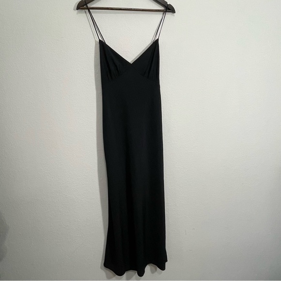 Madewell Layton Midi Slip Dress Size 10 in True Black NWT - Picture 9 of 14